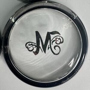 8 Mid-Century Glass Coasters w Silver Rim & Monogram “M”Dorothy Thorpe Style MCM